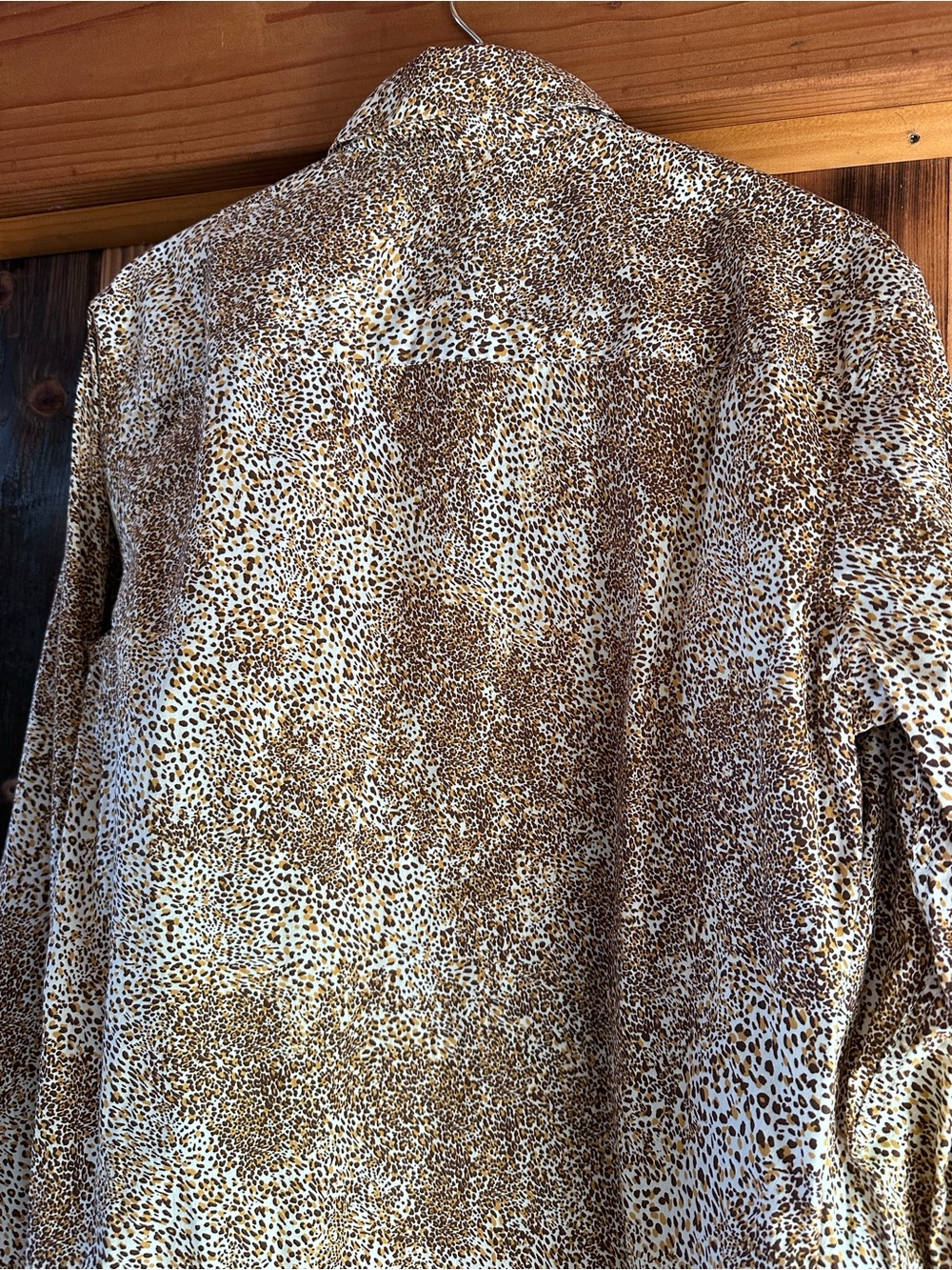 Aris Men’s Speckled Brown Button-Front Shirt Jacket - Picture 5 of 5